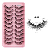 10 Pairs Mink Eyelashes 6D-03
